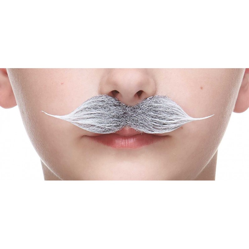 Puaro mustache for Kids, gray and white Color