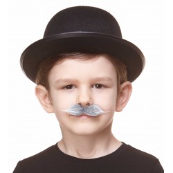 Puaro mustache for Kids, gray and white Color