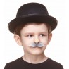 Puaro mustache for Kids, gray and white Color