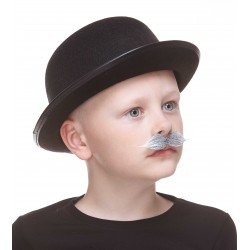 Puaro mustache for Kids, gray and white Color