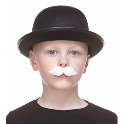 Puaro mustache for Kids, white 