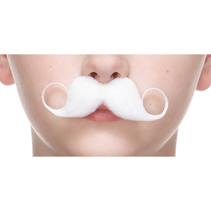 Detective mustache for Kids, white