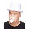 Colonel Sanders mustache with a Goatee, white