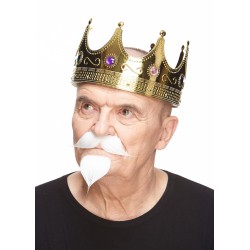 Colonel Sanders mustache with a Goatee, white