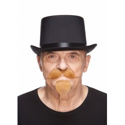 Mustache and beard, brown