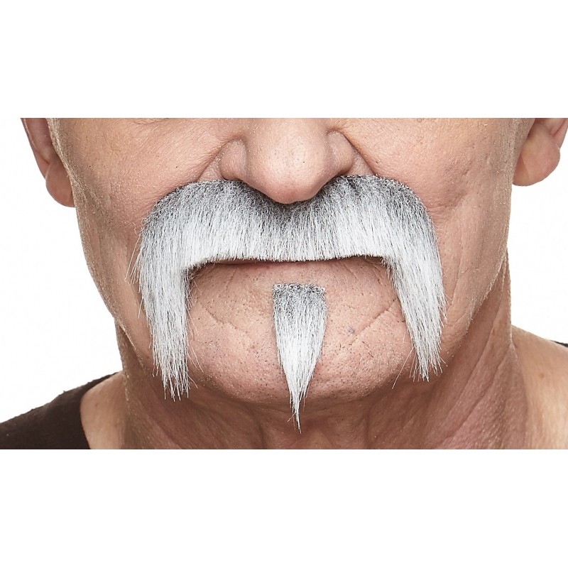 Grandpas mustache and beard, gray and white