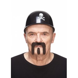 Mustache and beard, dark brown