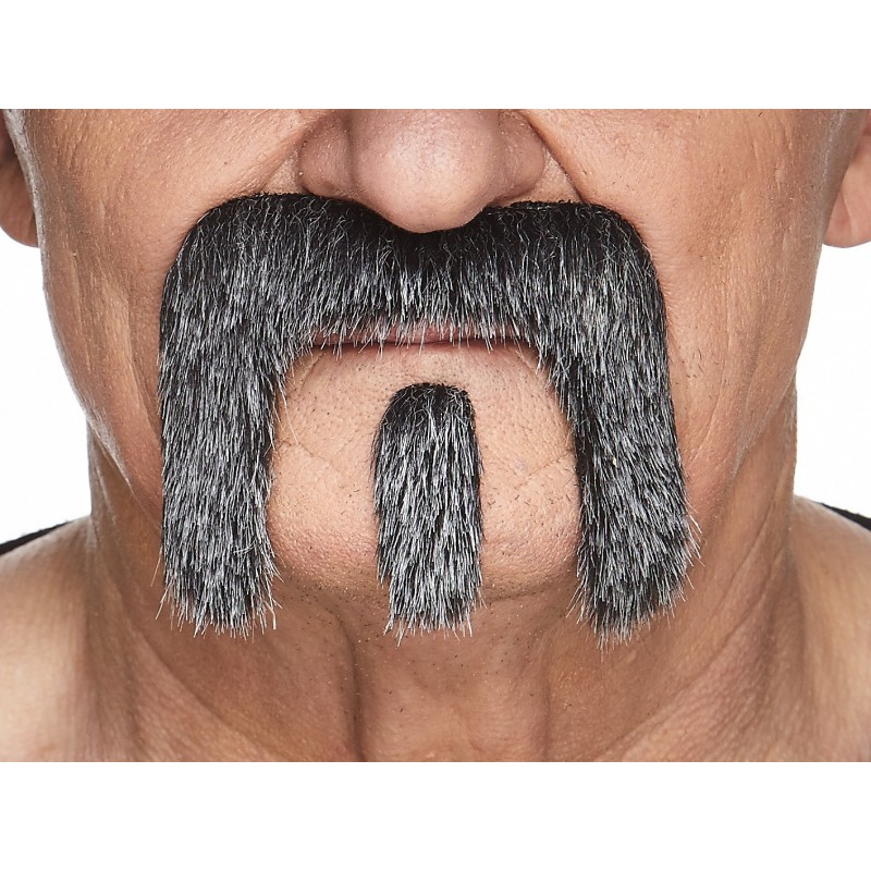 Mustache and beard, sald and pepper