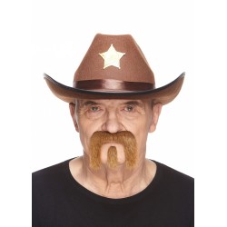 Mustache and beard, chestnut