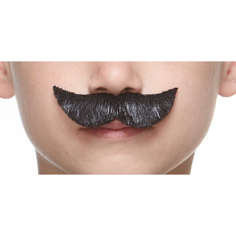 Spy mustache for Kids, black lustrous 