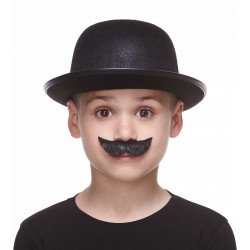 Spy mustache for Kids, black lustrous 