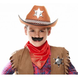 Spy mustache for Kids, black lustrous 