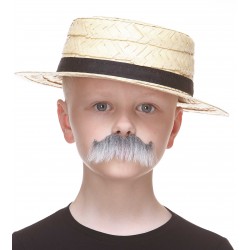 Rocking Grandpas mustache for Kids, gray and white