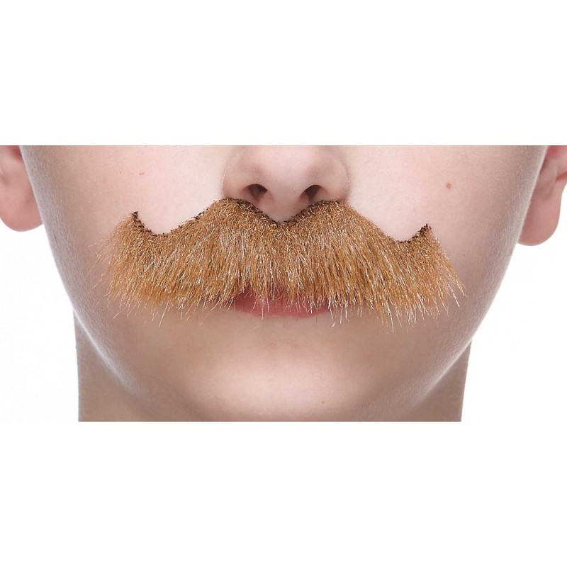 Rocking Grandpas mustache for Kids, chestnut 