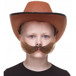 Fishermans mustache for Kids, brown 