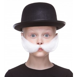 Fishermans mustache for Kids, white