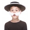 Fishermans mustache for Kids, white