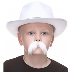 Walrus mustache for Kids, white