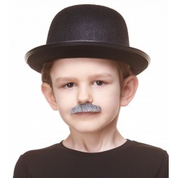 Policeman mustache for Kids, gray and white