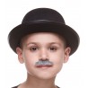 Policeman mustache for Kids, gray and white