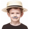 Policeman mustache for Kids, gray and white