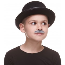 Policeman mustache for Kids, gray and white