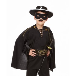 Policeman mustache for Kids, black lustrous