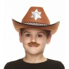 Policeman mustache for Kids, chestnut 