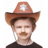 Policeman mustache for Kids, chestnut 