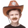 Policeman mustache for Kids, chestnut 