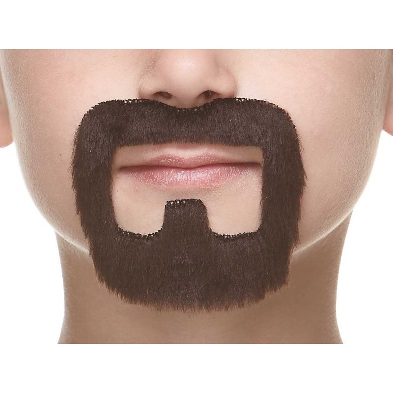Inmate mustache and beard for Kids, dark brown