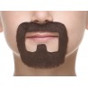Inmate mustache and beard for Kids, dark brown