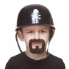 Inmate mustache and beard for Kids, dark brown