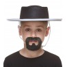 Inmate mustache and beard for Kids, black lustrous