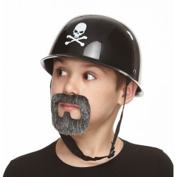 Inmate mustache and beard for Kids, salt and pepper