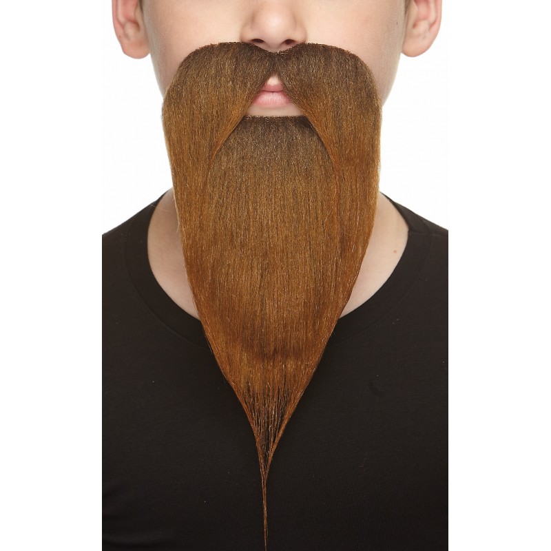 Philosopher mustache and beard for Kids, brown 