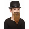 Philosopher mustache and beard for Kids, brown 