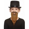 Philosopher mustache and beard for Kids, brown 