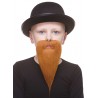 Philosopher mustache and beard for Kids, ginger
