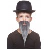 Philosopher mustache and beard for Kids, salt and pepper