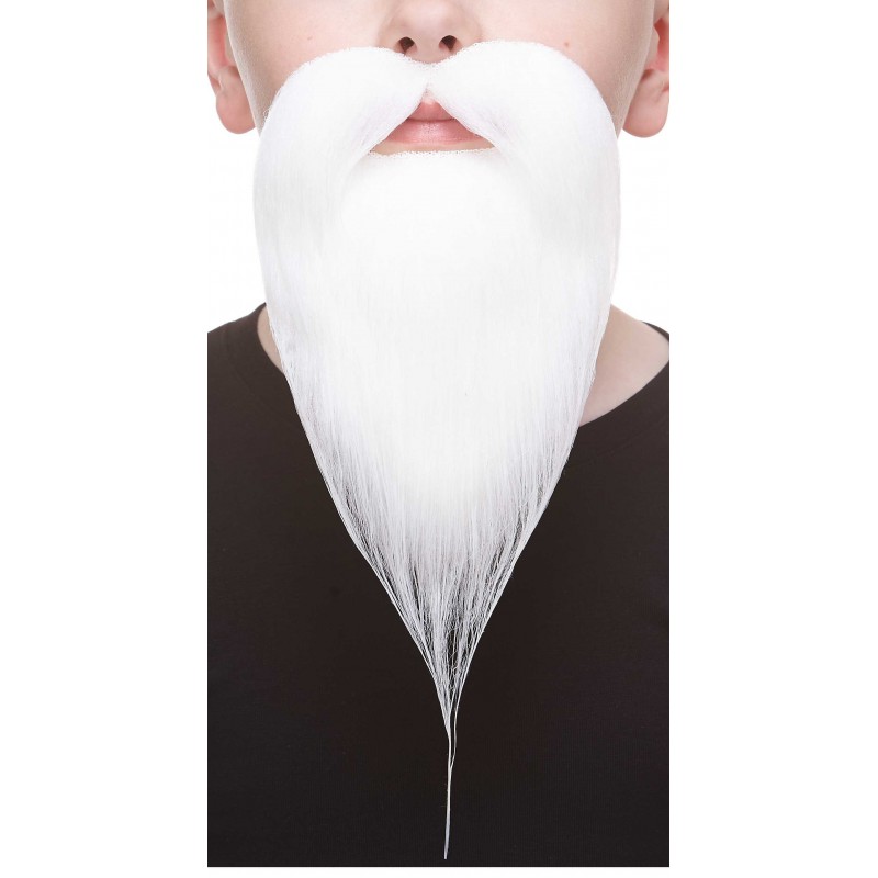 Philosopher mustache and beard for Kids, white