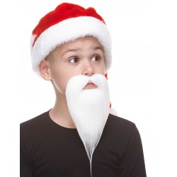 Philosopher mustache and beard for Kids, white