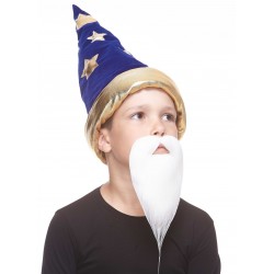 Philosopher mustache and beard for Kids, white