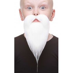 Philosopher mustache and beard for Kids, white