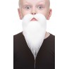Philosopher mustache and beard for Kids, white