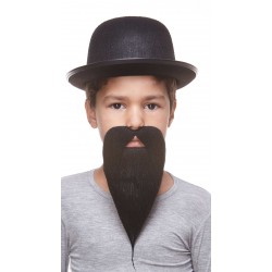 Philosopher mustache and beard for Kids, black 