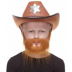 Nomad mustache and beard for Kids, ginger