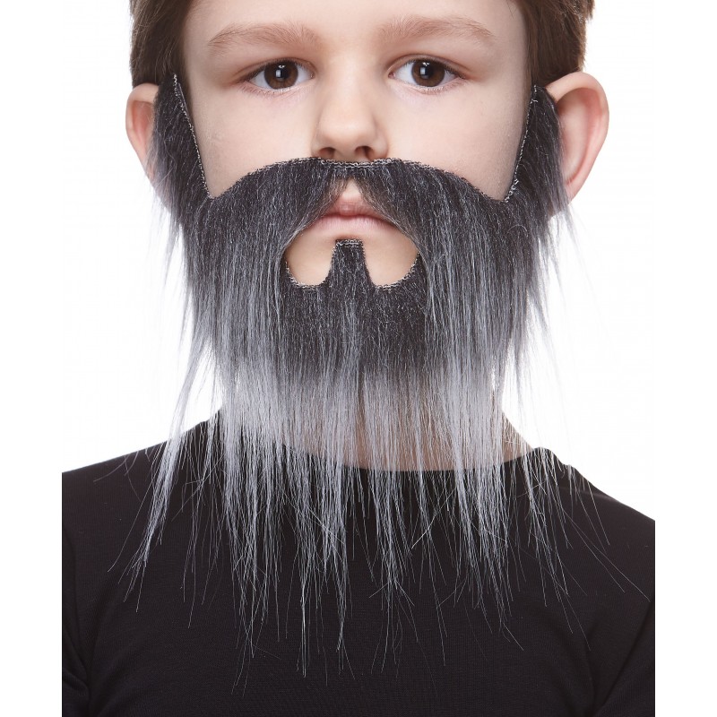 Nomad mustache and beard for Kids, salt and pepper