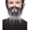 Nomad mustache and beard for Kids, salt and pepper