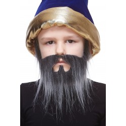 Nomad mustache and beard for Kids, salt and pepper